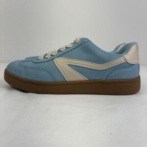 Dolce Vita Voyage Womens Sneaker Shoes‎ Light Blue Cream Lace Up Low Top Sz 6